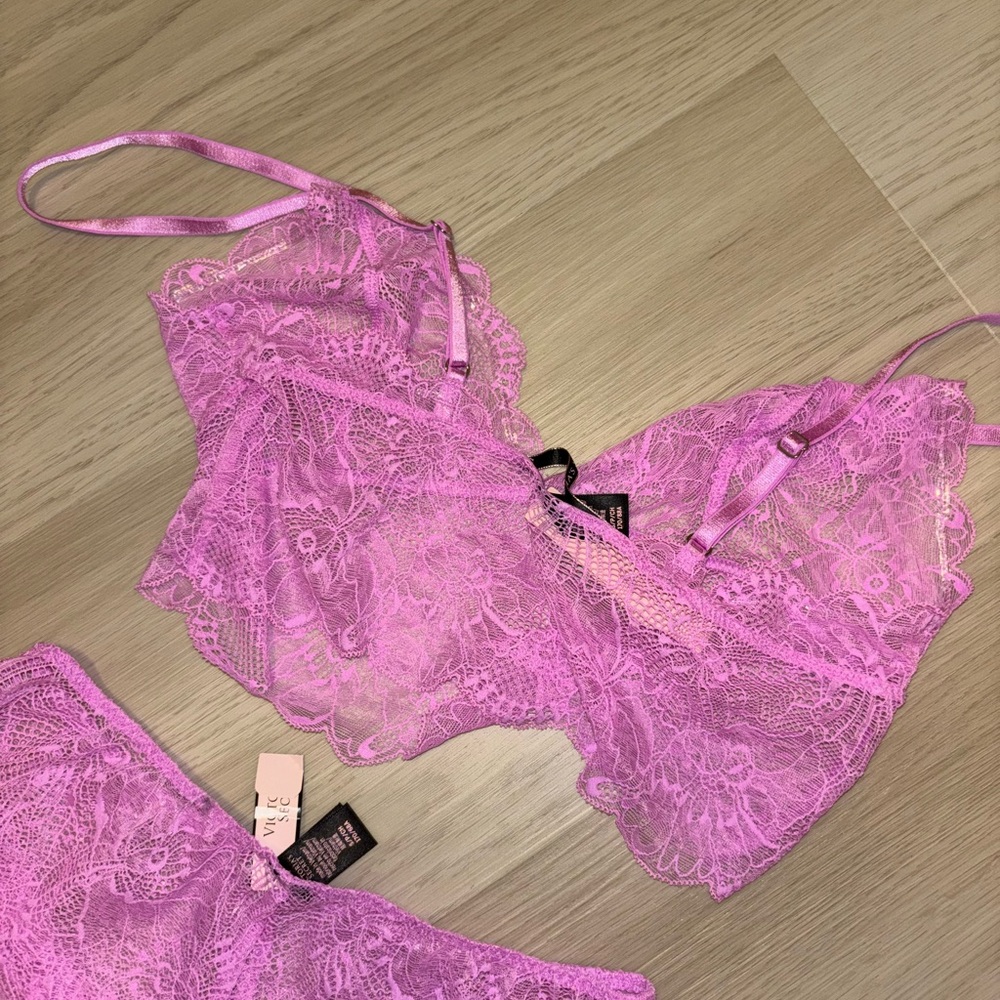Victoria's Secret Pink Lace Chemise Set - Picture 6 of 7